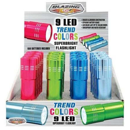 Blazing Ledz Blazing Ledz 900236 9 LED Super Bright Flashlights- 16 Pack - pack of 16 3390226